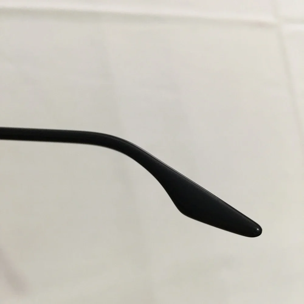 Ray-Ban Sunglasses Mens Large Black Gold Square Double Bridge Aviator